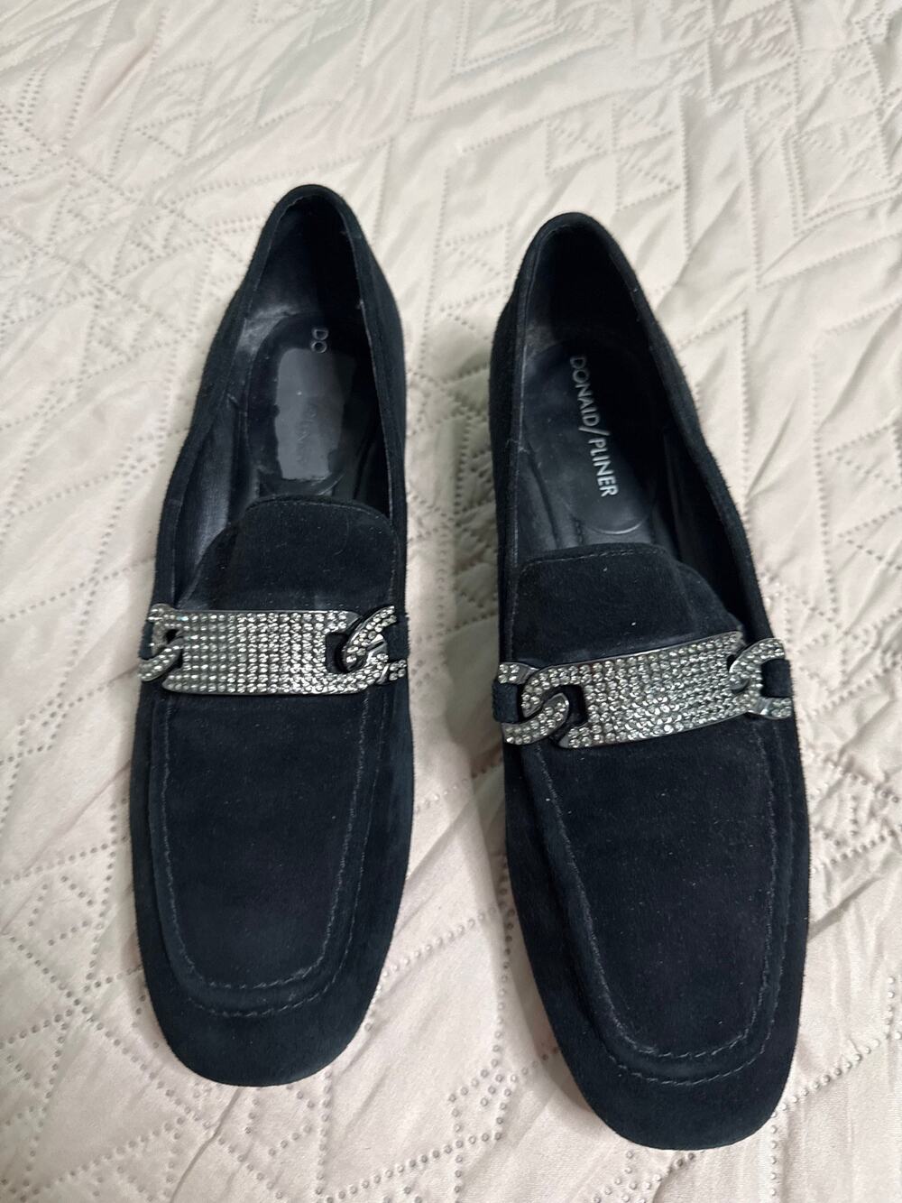 Donald Pliner suede loafers